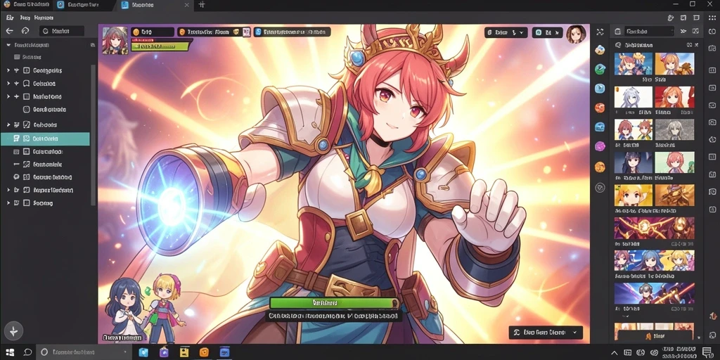 Screenshot menampilkan upgrade senjata dan karakter.