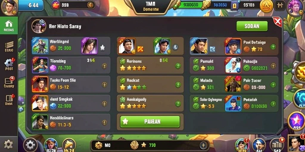 Fitur sosial untuk berinteraksi dengan pemain lain.