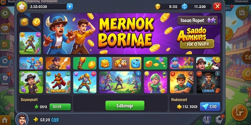 Kartu bingo yang berwarna-warni dan unik.